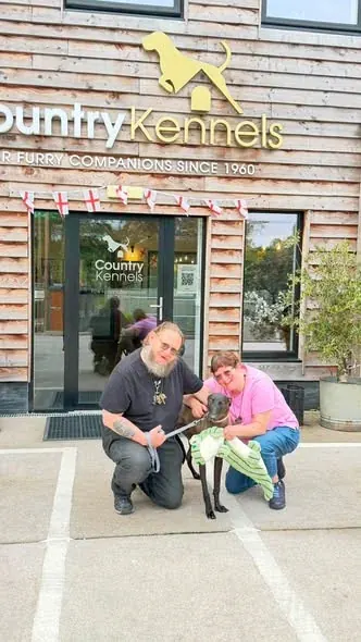 Woody leaving Country Kennels for his forever home